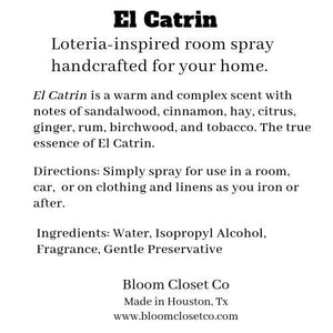 El Catrin Loteria Card Room Spray