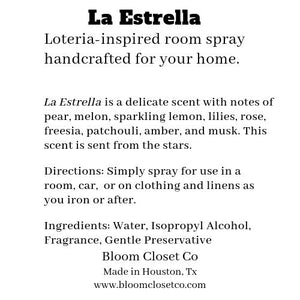 Celestial Loteria Card Room Spray Bundle, Natural Room Spray, La Luna, La Estrella, El Sol, Loteria Cards, Mexican Gifts, Mexican Bingo