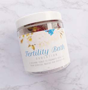 Fertility Bath Set - Menstrual Phase - Follicular Phase - Ovulation - Set of 3 - Trying to Conceive - Aromatic Baths  - TTC