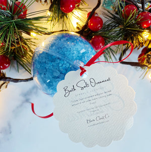 Blue Bath Salt Ornament - Christmas Ornament - Custom Ornament - Bath Salts - 2021 Ornament - 2021 Christmas Ornament - Gifts for Her