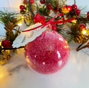 Red Bath Salt Ornament - Christmas Ornament - Custom Ornament - Bath Salts - 2021 Ornament - 2021 Christmas Ornament - Gifts for Her