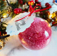 Load image into Gallery viewer, Red Bath Salt Ornament - Christmas Ornament - Custom Ornament - Bath Salts - 2021 Ornament - 2021 Christmas Ornament - Gifts for Her
