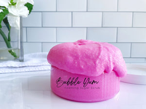 Bubble Yum Foaming Sugar Scrub - Sugar Scrub - Bubble Gum Scented - Body Scrub